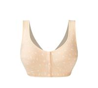 OBASDFD Comfortable Wirefree Bra for Mature Women, Vest Style with Front Closure, Plus Size, Soft Cup for Everyday Wear, Red, 20(Beige2,10)