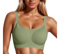 OBASDFD Comfortable Wireless Support Bra with Wide Straps And Full Coverage for Women, Everyday Wear And Large Cup Sizes, Gray, S(Green,XL)