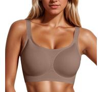 OBASDFD Comfortable Wireless Support Bra with Wide Straps And Full Coverage for Women, Everyday Wear And Large Cup Sizes, Gray, S(Gray,M)