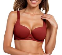 OBASDFD Comodo Reggiseno di Supporto da Indossare Tutti I Giorni, Progettato for Taglie Forti, Perfetto for Abiti con T-Shirt, Uso Tutto L'Anno, Guida Dettagliata alle Inclusa., caffè, 3XL(Red,3XL)
