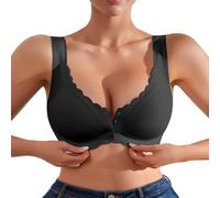 OBASDFD Comodo Reggiseno Senza Ferretto con Chiusura Frontale E Design Cuciture for Il Tempo Libero, Perfetto for Tutte Le Stagioni, Nero, M(Black,XL)