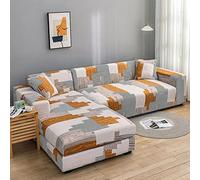 OBASDFD Copridivano A Forma Di L, Fondo Elastico Antiscivolo, For La Protezione Dei Mobili Del Soggiorno(6,4 Seater+4 Seater)