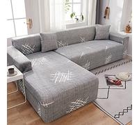 OBASDFD Copridivano A Forma Di L, Fondo Elastico Antiscivolo, For La Protezione Dei Mobili Del Soggiorno(9,4 Seater(235-300cm))