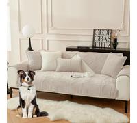 OBASDFD Copridivano A Forma Di L In Tinta Unita, Antiscivolo, Resistente Agli Animali Domestici, Protezione For Mobili(Lkhaki,70 * 210cm)