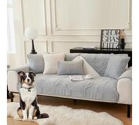 OBASDFD Copridivano A Forma Di L In Tinta Unita, Antiscivolo, Resistente Agli Animali Domestici, Protezione For Mobili(Grey,70 * 180cm)