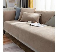 OBASDFD Copridivano Antigraffio In Ciniglia, Lavabile E Antiscivolo, For La Protezione Dei Mobili Degli Animali Domestici(Khaki,90 * 240cm/35.4 * 94.5in)