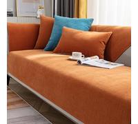 OBASDFD Copridivano Antigraffio In Ciniglia, Lavabile E Antiscivolo, For La Protezione Dei Mobili Degli Animali Domestici(Orange,70 * 180cm/27.6 * 71in)