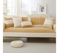 OBASDFD Copridivano Antiscivolo In Velluto A Coste Patchwork For Divani Componibili, Protezione For Mobili Resistente Agli Animali Domestici(Khaki,110 * 180cm/43 * 71in)
