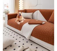 OBASDFD Copridivano Componibile A L In Ciniglia, Antiscivolo, Lavabile, Protezione For Mobili(Orange,110 * 240cm/43 * 94in)