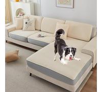 OBASDFD Copridivano Componibile A L In Ciniglia Con Fondo Elastico Antiscivolo, Fodera Lavabile(A,85 * 85CM)