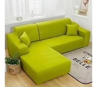 OBASDFD Copridivano Componibile Elasticizzato, Protezione Antiscivolo For Mobili In Tinta Unita For Divani A Due Posti(F,3 Seater(190-230cm))