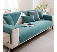 OBASDFD Copridivano Componibile In Ciniglia, Antiscivolo, Resistente Ai Liquidi, For 3 Posti, Lavabile, Adatto Agli Animali Domestici(Lblue,70 * 70cm/27.6 * 27.6in)