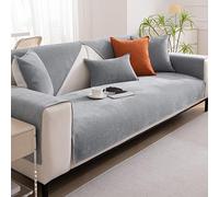 OBASDFD Copridivano Componibile In Ciniglia, Antiscivolo, Resistente Ai Liquidi, For 3 Posti, Lavabile, Adatto Agli Animali Domestici(Lgray,90 * 160cm/35.4 * 63in)