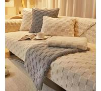 OBASDFD Copridivano Componibile In Peluche, Antiscivolo, Lavabile, For Animali Domestici, 1-3 Posti(Cream,70 * 210cm/27.6 * 82.7in)