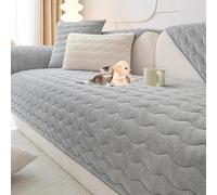 OBASDFD Copridivano Componibile In Velluto Con Fondo Antiscivolo, Morbida Protezione For Divani(Grey,90 * 210cm/35.4 * 83in)