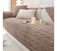 OBASDFD Copridivano Componibile In Velluto Con Fondo Antiscivolo, Morbida Protezione For Divani(Khaki,110 * 110cm/43 * 43in)