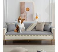 OBASDFD Copridivano Componibile Patchwork - Lavabile A L For Divani Da 2 A 4 Posti(Grey,Pillowcase17.7 * 17.7in)