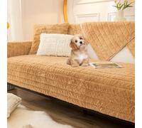 OBASDFD Copridivano Componibile Spesso In Peluche, Fodera Protettiva Antiscivolo For Animali Domestici, Protezione Universale Mobili Lavabile(Bcurry,110 * 160cm/43 * 63in)