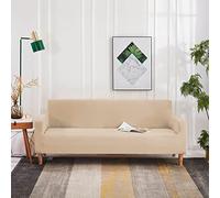 OBASDFD Copridivano elasticizzato con schiuma antiscivolo, protezione universale per mobili, in tinta unita, copertura in poliestere elastico (E,1 posto (90-140 cm)