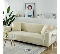 OBASDFD Copridivano elasticizzato effetto seta con base elastica antiscivolo (kaki, 5 posti (335-400 cm)