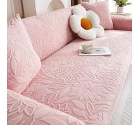 OBASDFD Copridivano Elasticizzato In Jacquard For Più Mobili - Protezione Lavabile Tutto In Uno(Pink,Large)