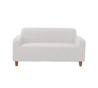 OBASDFD Copridivano elasticizzato in jacquard, lavabile, facile da installare (bianco, a 2 posti, 140-180 cm)
