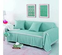 OBASDFD Copridivano elasticizzato multiuso, protezione per mobili in lino, lavabile in lavatrice (I, 3 posti, 215 x 300 cm)