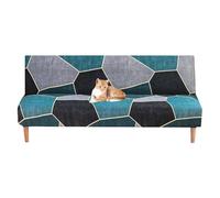 OBASDFD Copridivano elasticizzato per divano letto senza braccioli con fondo elastico, copridivano pieghevole per soggiorno e camera da letto (7, S)