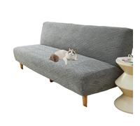 OBASDFD Copridivano Elasticizzato Senza Braccioli In Jacquard For La Protezione Dei Mobili E L'aggiornamento Dello Stile(Dark Gray,S)