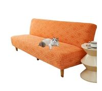 OBASDFD Copridivano Elasticizzato Senza Braccioli In Jacquard For La Protezione Dei Mobili E L'aggiornamento Dello Stile(Orange,S)