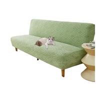 OBASDFD Copridivano Elasticizzato Senza Braccioli In Jacquard For La Protezione Dei Mobili E L'aggiornamento Dello Stile(Green,S)