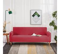 OBASDFD Copridivano elasticizzato universale, antiscivolo, in tessuto elastico, protezione per mobili e divani componibili (rosso, a 3 posti (190-230 cm)