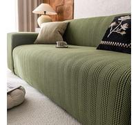 OBASDFD Copridivano Elastico For Divani Da 1/2/3 Cuscini, Lavabile, Protezione For Mobili, For Tutte Le Stagioni(Green,Large)