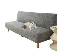 OBASDFD Copridivano Futon Elasticizzato Senza Braccioli, Lavabile, Antiscivolo, For Divano Letto(Dark Gray,S)