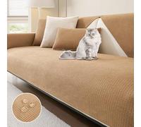 OBASDFD Copridivano Impermeabile Antigraffio - Universale Antiscivolo For Divani Componibili(Khaki,110 * 110CM)