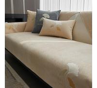 OBASDFD Copridivano In Ciniglia, Protezione Antiscivolo For Divani Componibili A 2, 3 E 4 Posti, Lavabile(Khaki,90 * 90cm/35.4 * 35.4in)