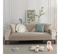 OBASDFD Copridivano In Cotone For Divani Componibili, Protezione Antiscivolo For Mobili Adatta Agli Animali Domestici(Khaki,70 * 70cm/27.6 * 27.6in)