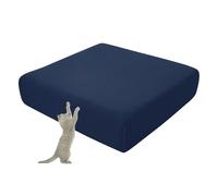 OBASDFD Copridivano In Jacquard, Elasticizzato Effetto Pelliccia For Mobili(Navy Blue)