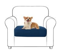 OBASDFD Copridivano In Jacquard For Animali Domestici, Protezione Mobili Con Design Antiscivolo, Reversibile Un Solo Posto(Blue 2)