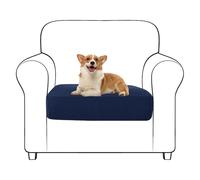 OBASDFD Copridivano In Jacquard For Animali Domestici, Protezione Mobili Con Design Antiscivolo, Reversibile Un Solo Posto(Navy Blue)