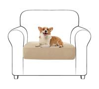 OBASDFD Copridivano In Jacquard For Animali Domestici, Protezione Mobili Con Design Antiscivolo, Reversibile Un Solo Posto(Khaki)