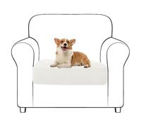 OBASDFD Copridivano In Jacquard For Animali Domestici, Protezione Mobili Con Design Antiscivolo, Reversibile Un Solo Posto(White)