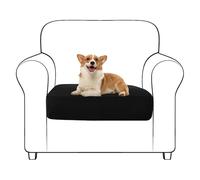 OBASDFD Copridivano In Jacquard For Animali Domestici, Protezione Mobili Con Design Antiscivolo, Reversibile Un Solo Posto(Black)