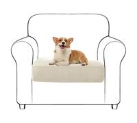 OBASDFD Copridivano In Jacquard For Animali Domestici, Protezione Mobili Con Design Antiscivolo, Reversibile Un Solo Posto(Beige)