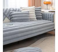 OBASDFD Copridivano In Pelliccia Sintetica For Divani Componibili, Fodera Antiscivolo Spessa, Calda Protezione For Mobili Invernali(Blue,70 * 150cm/27.6 * 59in)