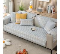 OBASDFD Copridivano In Pizzo Di Cotone Antiscivolo Lavabile For La Protezione Mobili Componibili A L(Lgray,90 * 210cm/35.4 * 83in)