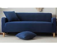 OBASDFD Copridivano in tessuto jacquard, altamente elasticizzato, antiscivolo, spesso, resistente agli animali domestici (blu, 2 posti (145-185 cm)