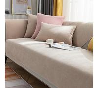 OBASDFD Copridivano Lavabile Antigraffio In Ciniglia Con Design Antiscivolo For La Protezione Dei Mobili Adatti Agli Animali Domestici(Beige,110 * 160cm/43 * 63in)