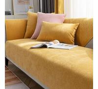 OBASDFD Copridivano Lavabile Antigraffio In Ciniglia Con Design Antiscivolo For La Protezione Dei Mobili Adatti Agli Animali Domestici(Yellow,90 * 180cm/35.4 * 71in)