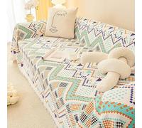 OBASDFD Copridivano Lavabile Boho, Universale Antiscivolo For Divani A 2/3/4 Cuscini Con Protezione For Animali Domestici(F,180 * 200CM)